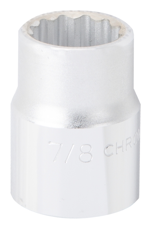 MT-SS6028 Drive Socket, 7/8 in Socket, 3/4 in Drive, 12-Point, Chrome Vanadium Steel, Chrome